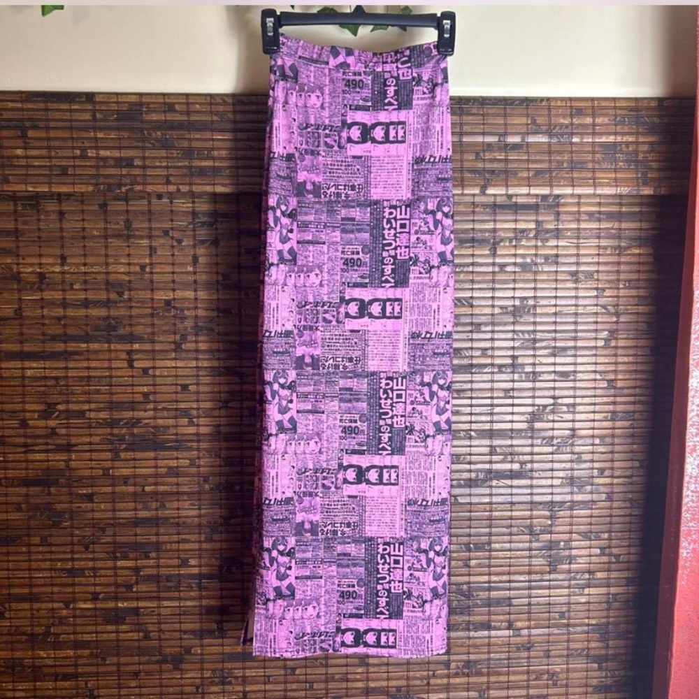 New Girl Order Women's Pink and Black Anime Skirt Size 24